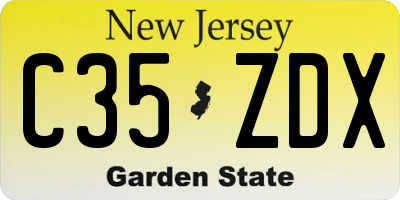 NJ license plate C35ZDX