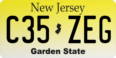 NJ license plate C35ZEG