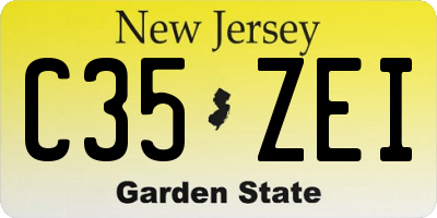 NJ license plate C35ZEI