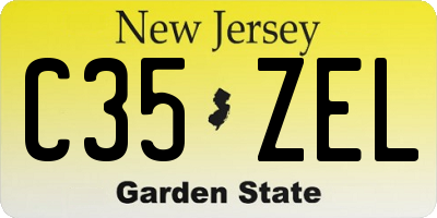 NJ license plate C35ZEL