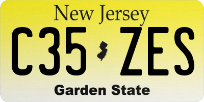 NJ license plate C35ZES