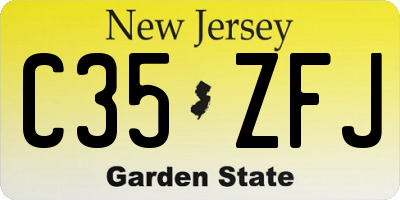 NJ license plate C35ZFJ