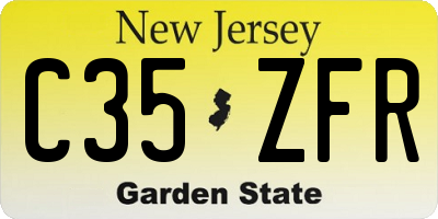 NJ license plate C35ZFR