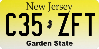 NJ license plate C35ZFT
