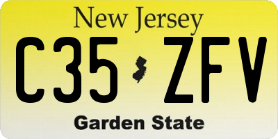 NJ license plate C35ZFV