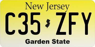 NJ license plate C35ZFY