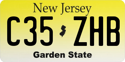NJ license plate C35ZHB