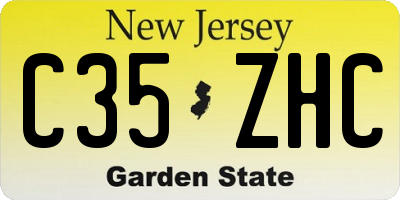 NJ license plate C35ZHC