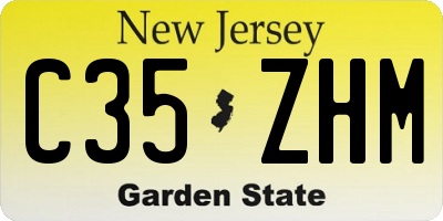 NJ license plate C35ZHM