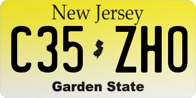 NJ license plate C35ZHO