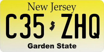 NJ license plate C35ZHQ