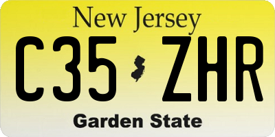 NJ license plate C35ZHR