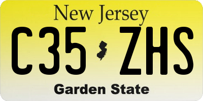 NJ license plate C35ZHS