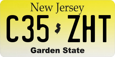 NJ license plate C35ZHT