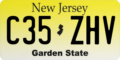 NJ license plate C35ZHV