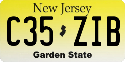 NJ license plate C35ZIB