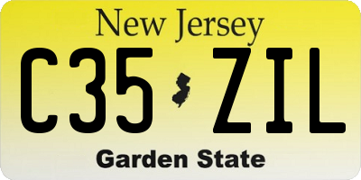 NJ license plate C35ZIL
