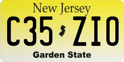 NJ license plate C35ZIO