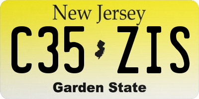 NJ license plate C35ZIS