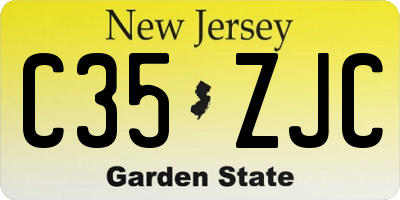 NJ license plate C35ZJC