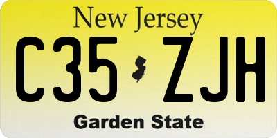 NJ license plate C35ZJH