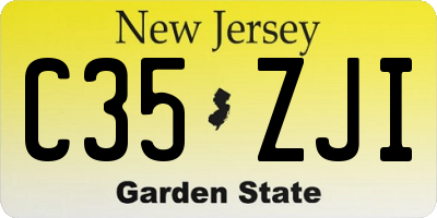 NJ license plate C35ZJI