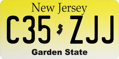 NJ license plate C35ZJJ