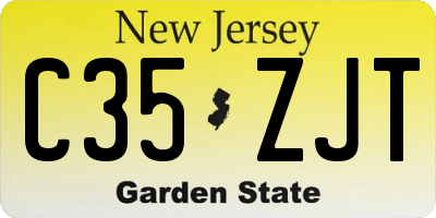 NJ license plate C35ZJT