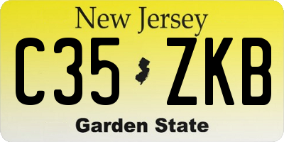 NJ license plate C35ZKB
