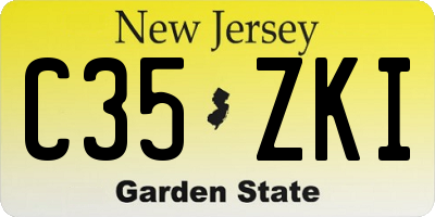 NJ license plate C35ZKI