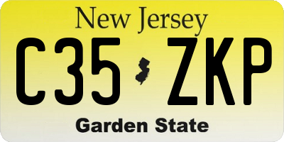 NJ license plate C35ZKP
