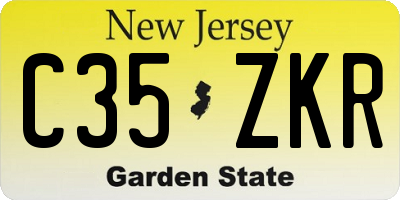 NJ license plate C35ZKR