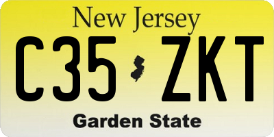 NJ license plate C35ZKT