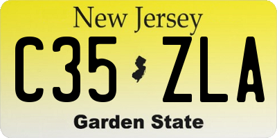 NJ license plate C35ZLA