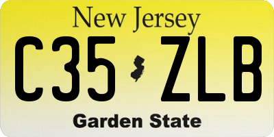 NJ license plate C35ZLB