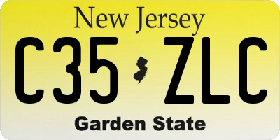NJ license plate C35ZLC