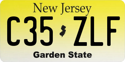 NJ license plate C35ZLF