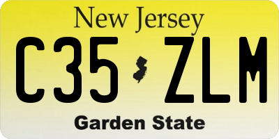 NJ license plate C35ZLM