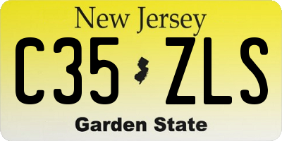NJ license plate C35ZLS