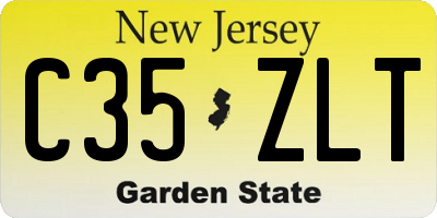 NJ license plate C35ZLT