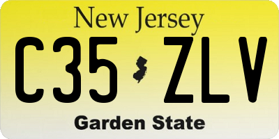 NJ license plate C35ZLV