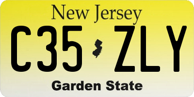 NJ license plate C35ZLY