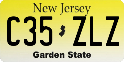 NJ license plate C35ZLZ