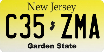 NJ license plate C35ZMA