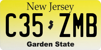 NJ license plate C35ZMB