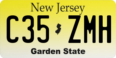 NJ license plate C35ZMH