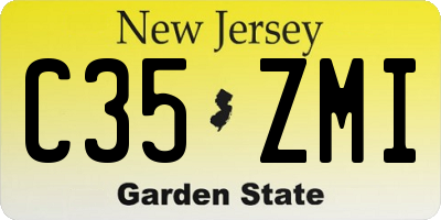 NJ license plate C35ZMI