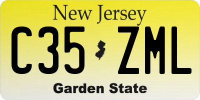 NJ license plate C35ZML
