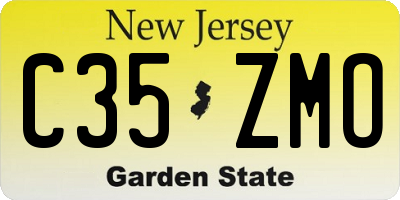 NJ license plate C35ZMO