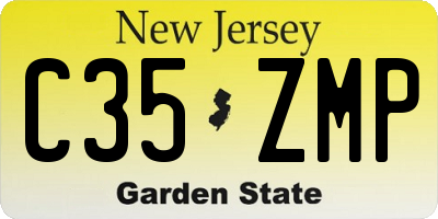 NJ license plate C35ZMP